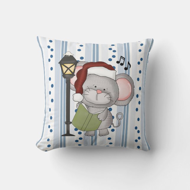 Cojín Decorativo Pilar de vacaciones del ratón navidades (Anverso)
