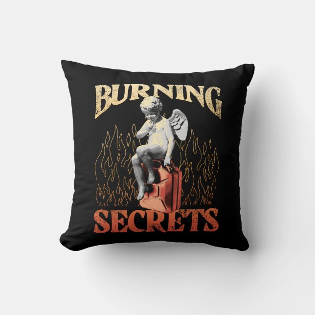 Cojín Decorativo Pilar decorativa de fuego emocional - Secretos que (Anverso)