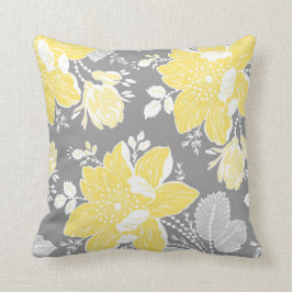 Cojín Decorativo Pilar decorativo amarillo blanco amarillo con flor