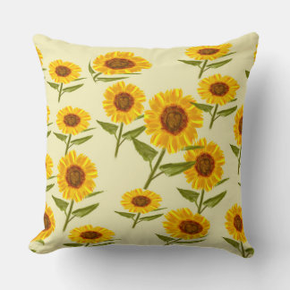 Cojín Decorativo Pilar decorativo con girasol brillante