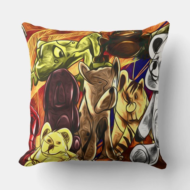 Cojín Decorativo Pilar decorativo de animales pequeños (Anverso)