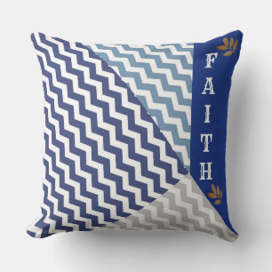 Cojín Decorativo Pilar decorativo de Chevron Reversible "Faith"