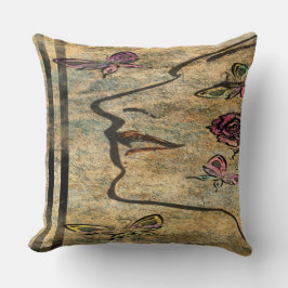 Cojín Decorativo Pilar decorativo de la cara de la vintage