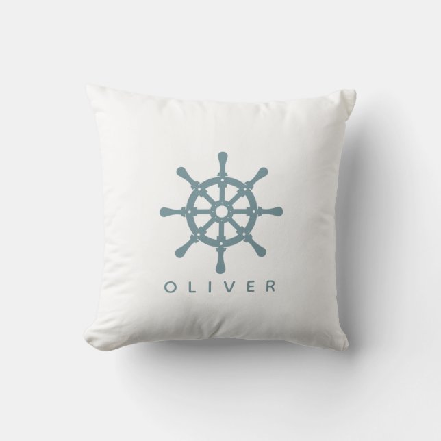 Cojín Decorativo Pilar decorativo de la rueda del indigo (Anverso)