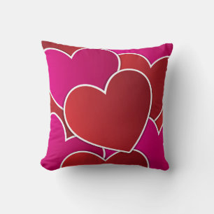 Cojín Decorativo Pilar decorativo del corazón rojo