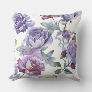 Cojín Decorativo Pilar decorativo floral morado de bonito