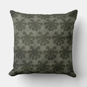 Cojín Decorativo Pilar decorativo verde/marrón reversible