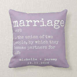 Cojín Decorativo Pilar del Boda de definición de Personalizado de l