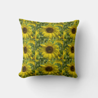 Cojín Decorativo Pilar del campo de los girasoles dorados
