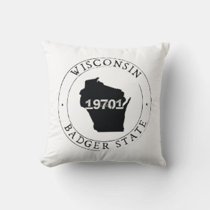 Cojín Decorativo Pilar del código postal de Wisconsin