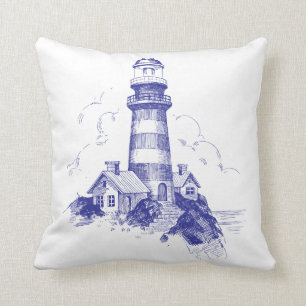 Cojín Decorativo Pilar del faro azul