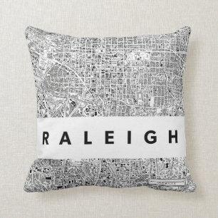 Cojín Decorativo Pilar del mapa de Raleigh