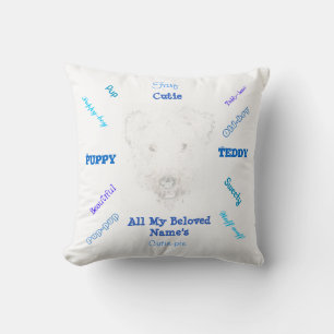 Cojín Decorativo Pilar del nombre del perro