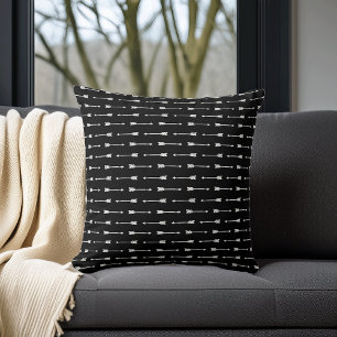 Cojín Decorativo Pilar del patrón de flechas en blanco y negro