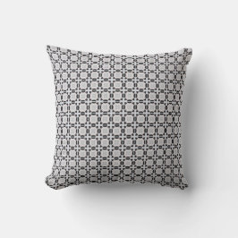 Cojín Decorativo Pilar del patrón de mosaico negro y gris
