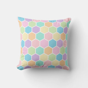 Cojín Decorativo Pilar del patrón del bonito Pastel Honeycomb
