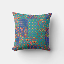 Cojín Decorativo Pilar del patrón del patrón del patchwork de imita