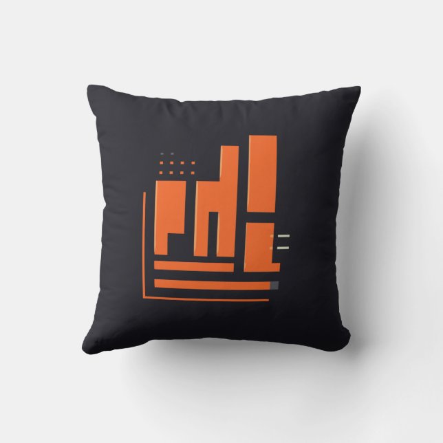 Cojín Decorativo Pilar del patrón geométrico (Reverso)