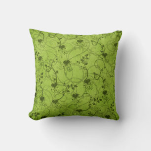 Cojín Decorativo Pilar diseñado con flor verde limón