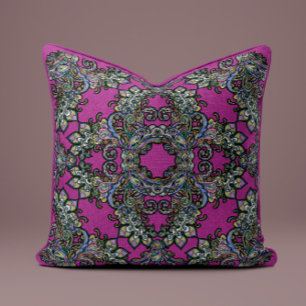 Cojín Decorativo Pilar esplendor barroco en Fuchsia
