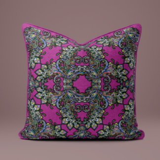 Cojín Decorativo Pilar esplendor barroco en Fuchsia