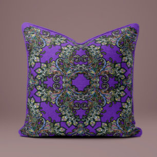 Cojín Decorativo Pilar esplendor barroco en morado real