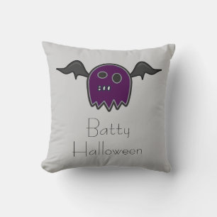 Cojín Decorativo Pilar fantasma morado de la barra de bocio
