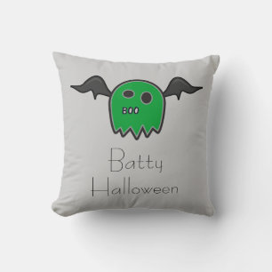 Cojín Decorativo Pilar fantasma verde de la barra de bocio