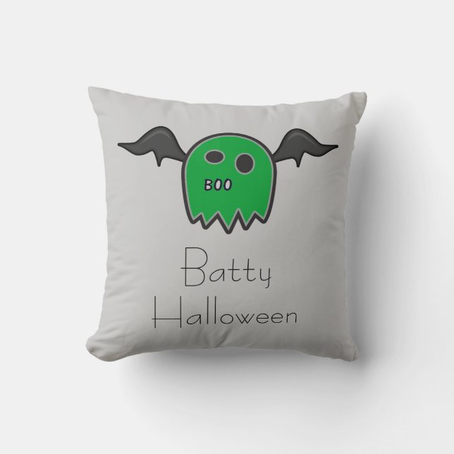 Cojín Decorativo Pilar fantasma verde de la barra de bocio (Anverso)