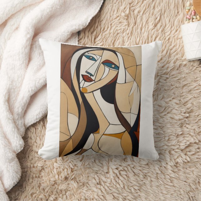 Cojín Decorativo "Pilar femenino inspirado en Picasso" (Manta)