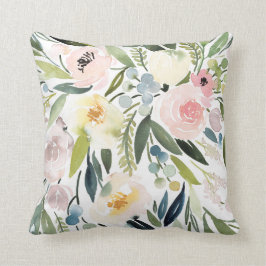 Cojín Decorativo Pilar floral acuarela