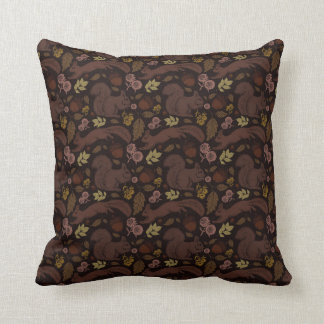 Cojín Decorativo Pilar floral de la ardilla de maíz