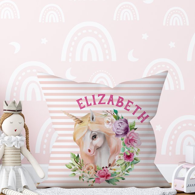 Cojín Decorativo Pilar floral magro unicornio (Subido por el creador)