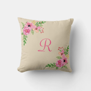 Cojín Decorativo Pilar floral personalizado