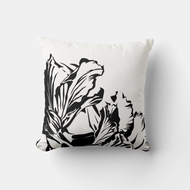 Cojín Decorativo Pilar foráneo blanco y negro (Anverso)