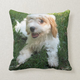 Cojín Decorativo Pilar fotográfico personalizado de Cavachon, perro