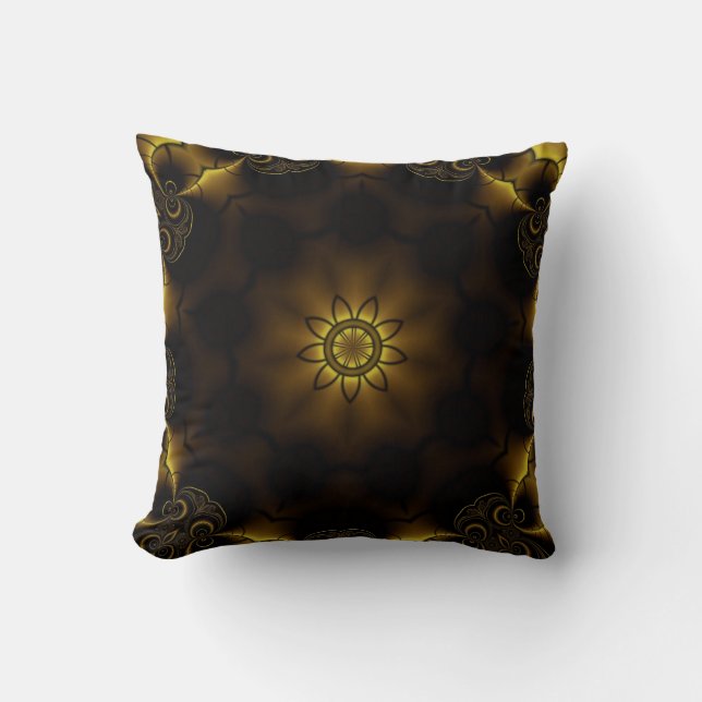 Cojín Decorativo Pilar Fractal Sunrise (Anverso)
