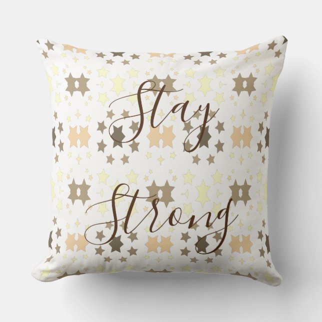 Cojín Decorativo Pilar fuerte del patrón de estrella (Anverso)