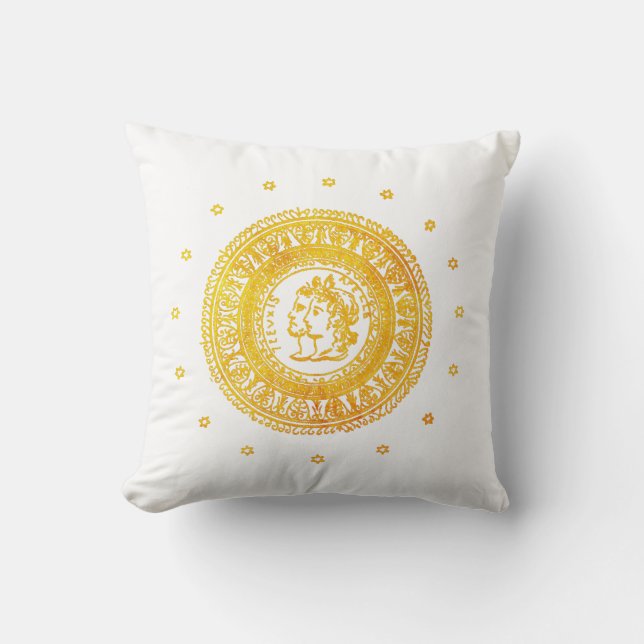 Cojín Decorativo Pilar Imperio francés - dorado (Anverso)
