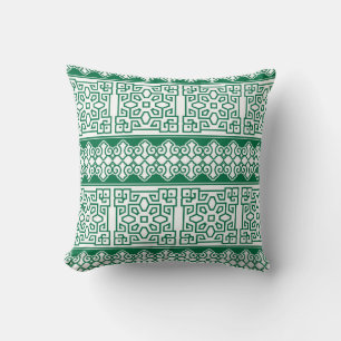 Cojín Decorativo Pilar intrincado del patrón en Kelly Green