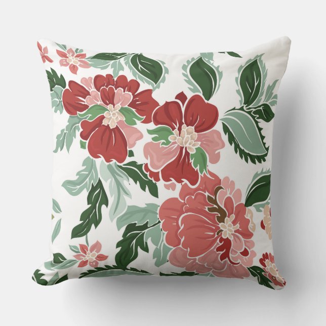 Cojín Decorativo Pilar inversible Floral/Stripe (Anverso)