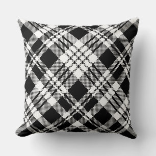 Cojín Decorativo Pilar inverso negro/blanco rojo plagado