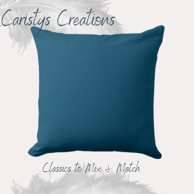 Cojín Decorativo Pilar lumbar azul oscuro Verde azulado clásico (Subido por el creador)