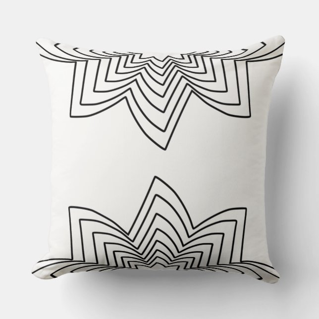 Cojín Decorativo Pilar lumbar tribal de flores de Lotus (Anverso)