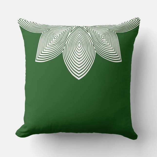 Cojín Decorativo Pilar lumbar tribal de flores de Lotus (Anverso)