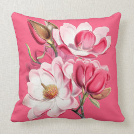 Cojín Decorativo Pilar magnolias rosadas