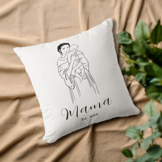 Cojín Decorativo Pilar MAMA personalizado con madre e hijo (Subido por el creador)