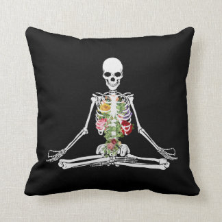 Cojín Decorativo Pilar meditación del esqueleto del yoga
