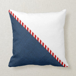 Cojín Decorativo Pilar naumático azul y blanco