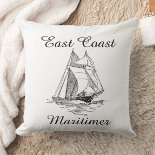 Cojín Decorativo Pilar náutico del barco de vela Maritimer, costa e